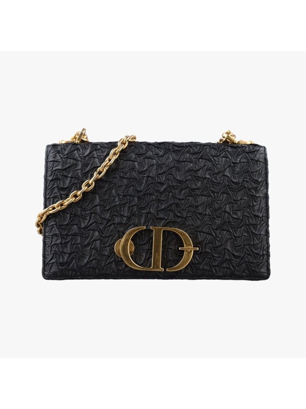 Dior 30 Montaigne Black Leather 02 BO Handbag
